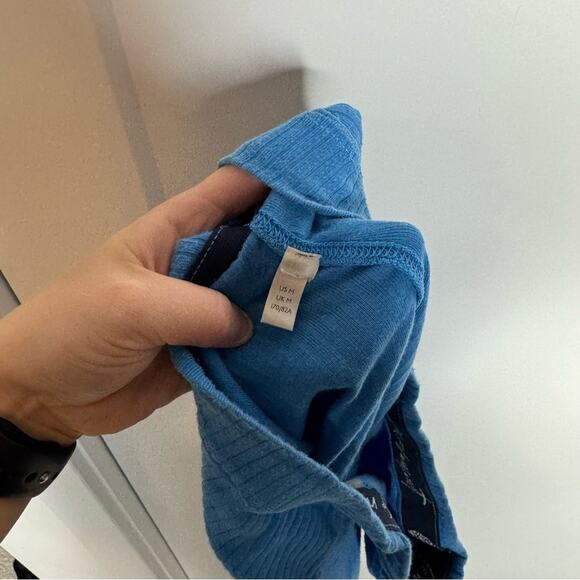 Free People Movement Luxe Rib Knit Elastic Snap Short St Tropez Lounge Medium - Picture 6 of 7